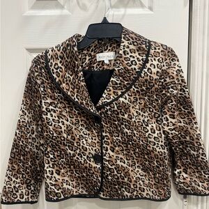 White House Black Market Leopard Print Blazer